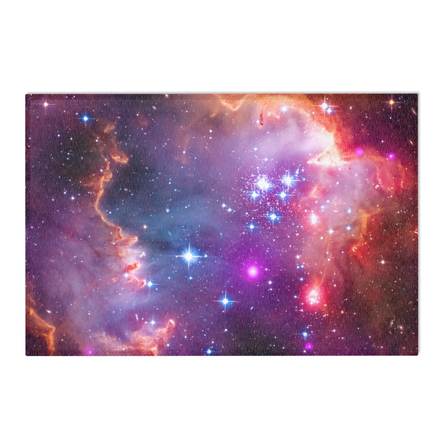 Deep Space Hubble Telescope Area Rug - Cosmic Galaxy Floor Decor 3 Sizes