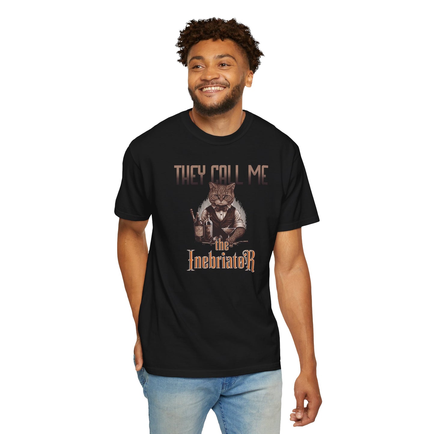 Funny Cat Bartender T-Shirt They Call Me the Inebriator Shirt Comfort Colors Bartender Gift Tee