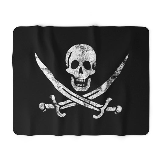 Pirates of the Caribbean Blanket, Pirates of the Caribbean Gifts, Black Pearl Flag,  Warm Soft Fleece Blanket